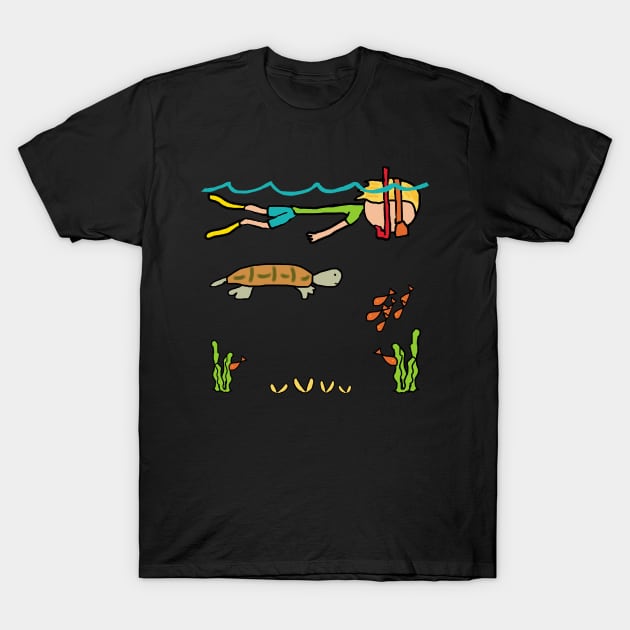 Snorkeling T-Shirt by Mark Ewbie